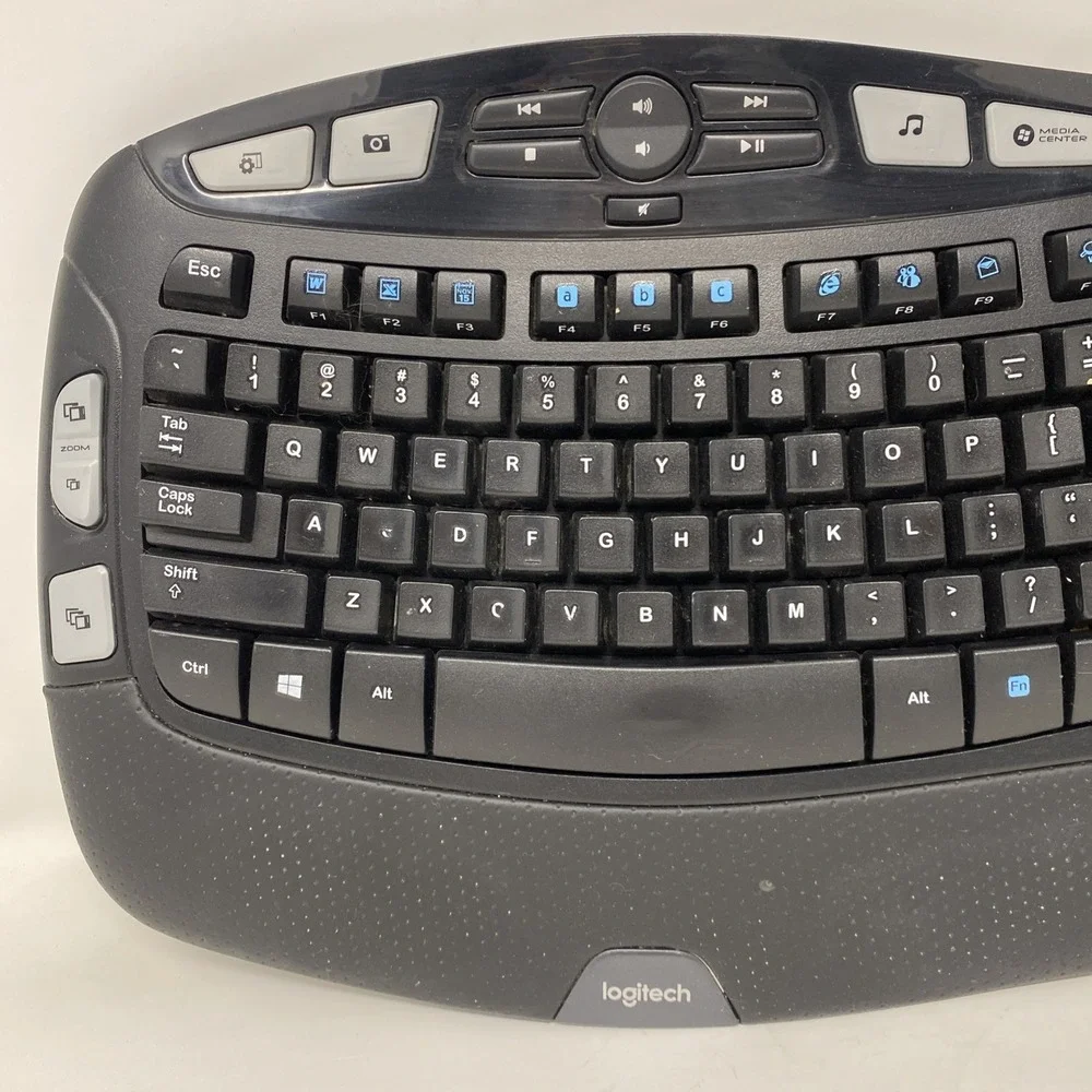 Logitech K350‎ Comfort Wave Wireless Keyboard No Dongle Keyboard - Tested Works!